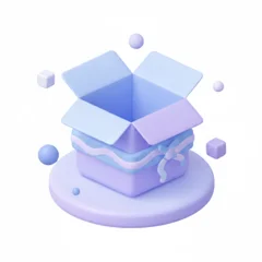 Icône 3D boîte packaging — branding produit