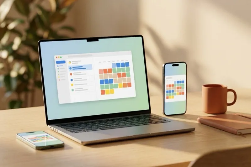 Messagerie et agenda synchronisés sur ordinateur et mobile — formation Google Workspace à Lyon
