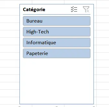Segment de tri dans un tableau croisé dynamique Excel