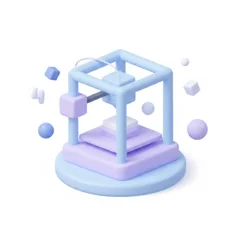 Icône 3D imprimante 3D — impression 3D et fabrication additive