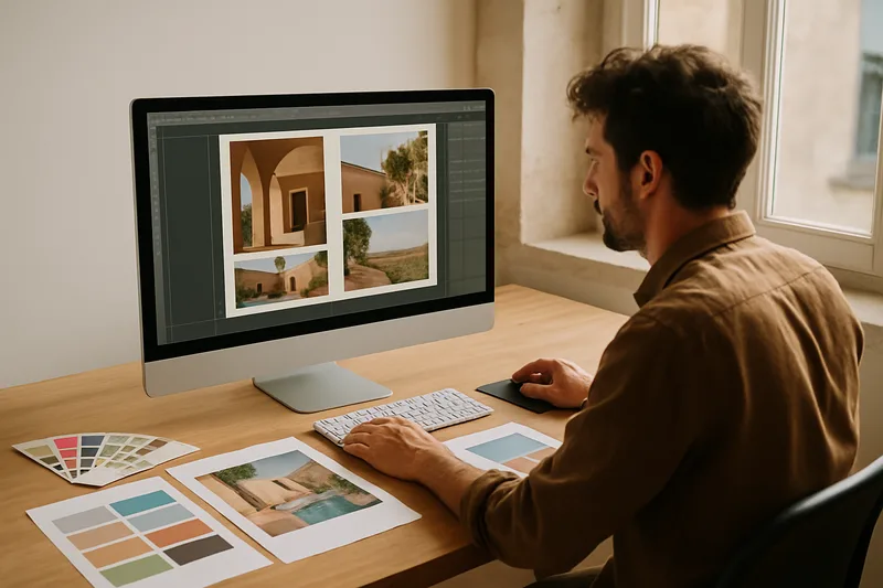 Formation PAO à Arles : graphiste travaillant sur une mise en page professionnelle dans un atelier lumineux
