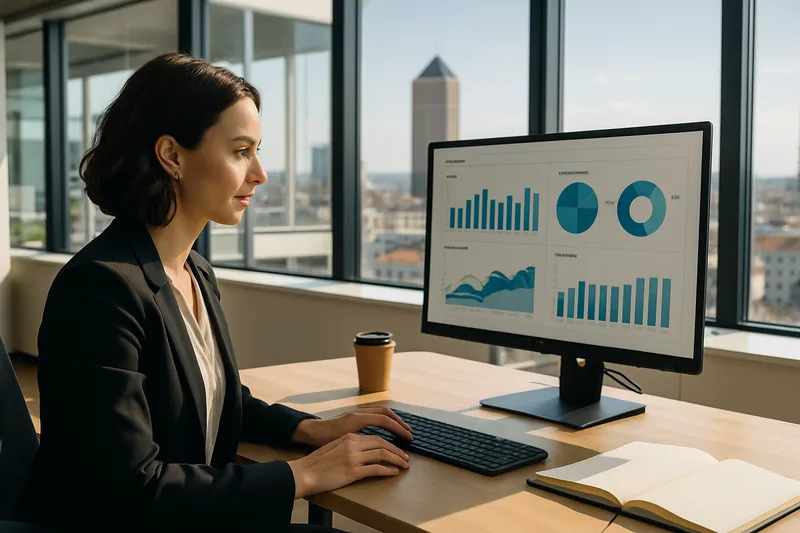 Formation Webmarketing à Lyon — professionnelle en agence digitale analysant une stratégie d'acquisition