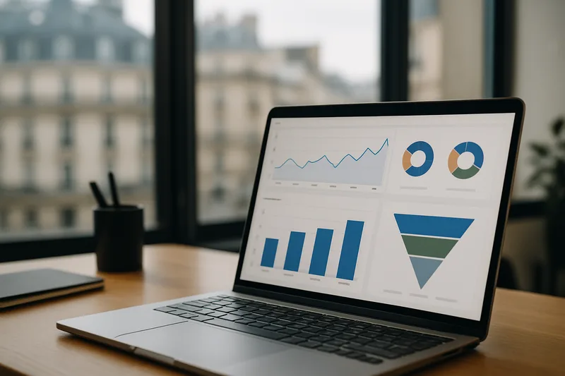 Écran de tableau de bord Google Analytics dans le cadre d'une formation webmarketing à Paris
