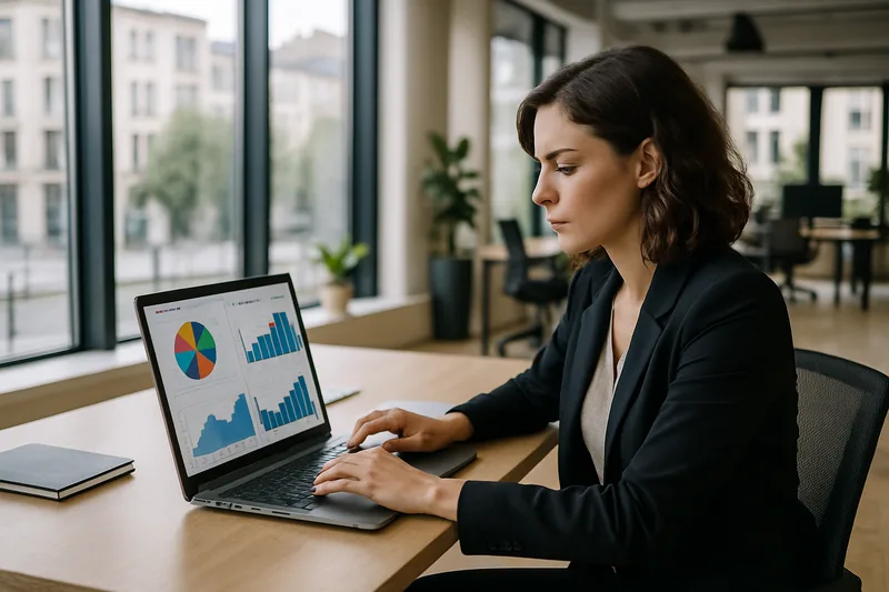 Professionnelle en formation webmarketing à Saint-Étienne analysant une stratégie digitale
