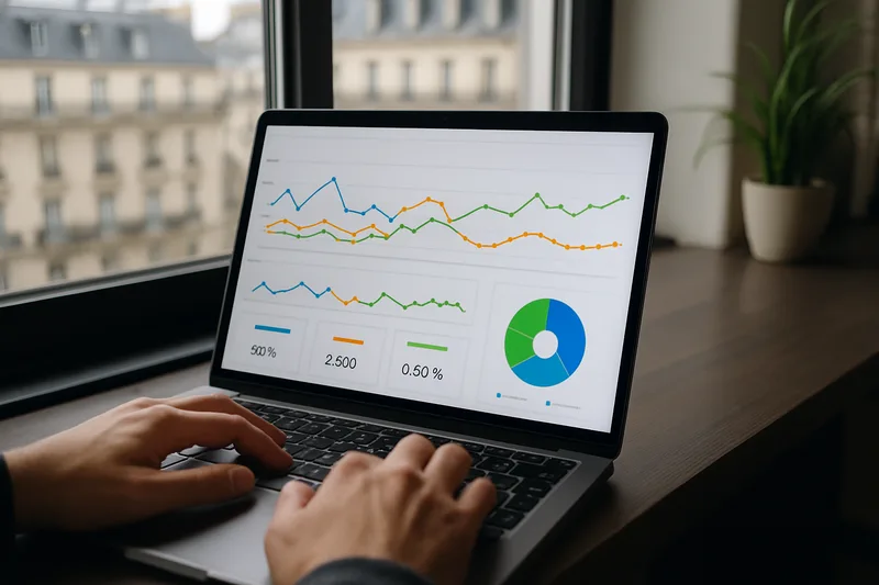 Écran d'analyse Google Analytics lors d'une session de formation webmarketing à Saint-Étienne
