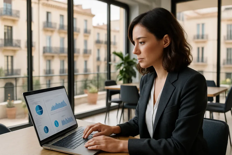 Professionnelle en formation Webmarketing à Toulon analysant une stratégie d'acquisition digitale