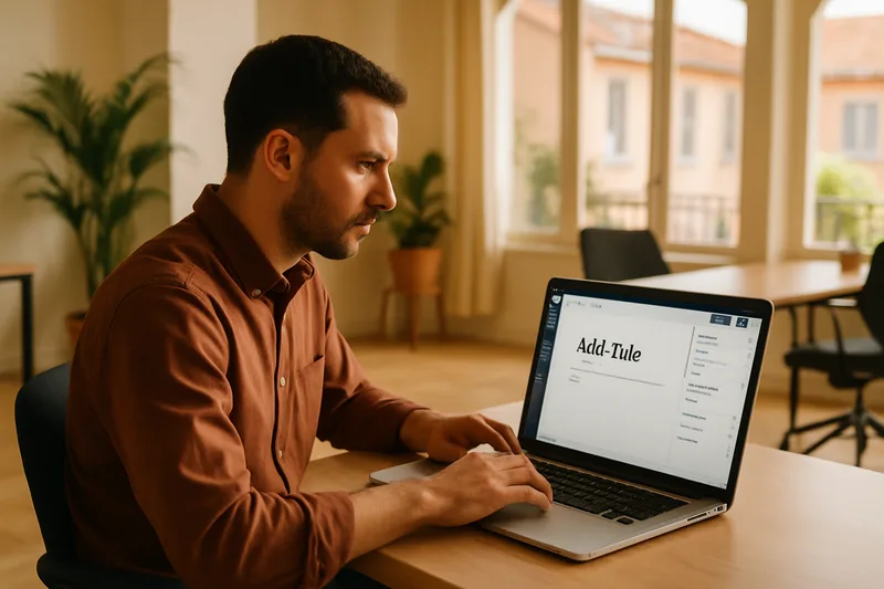 Professionnel en formation WordPress à Alès, devant un écran montrant un site en construction