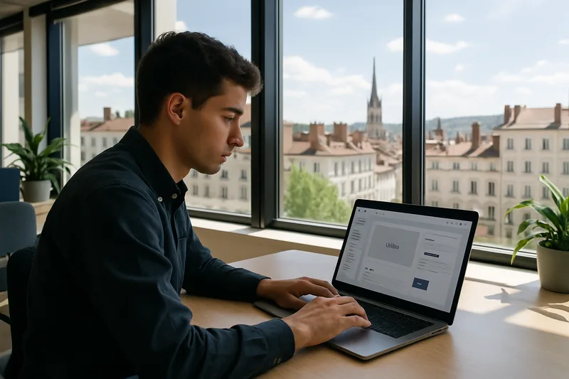 Formation WordPress à Lyon — professionnel lyonnais travaillant sur la création d'un site web