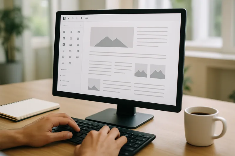 Interface WordPress — tableau de bord et éditeur de blocs lors d'une formation à Marseille