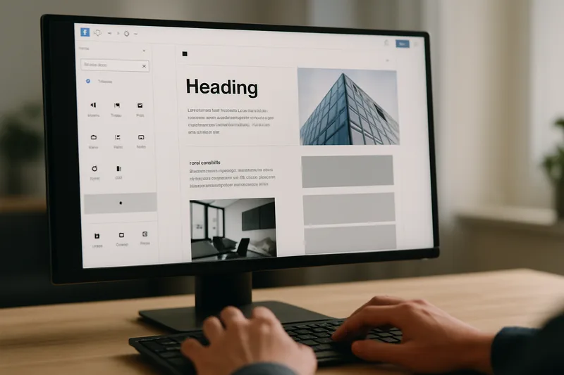 Écran d'administration WordPress montrant l'éditeur de blocs Gutenberg lors d'une formation à Montpellier