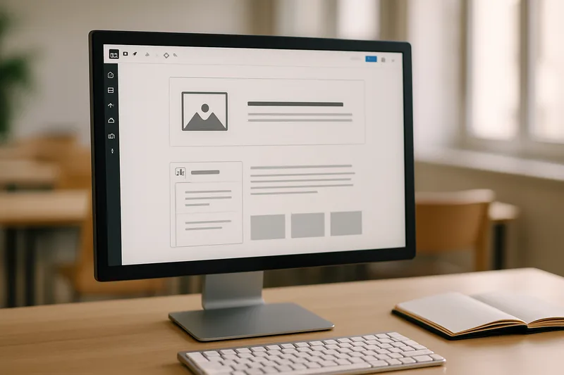 Interface WordPress — tableau de bord et éditeur de blocs Gutenberg lors d'une formation à Nantes