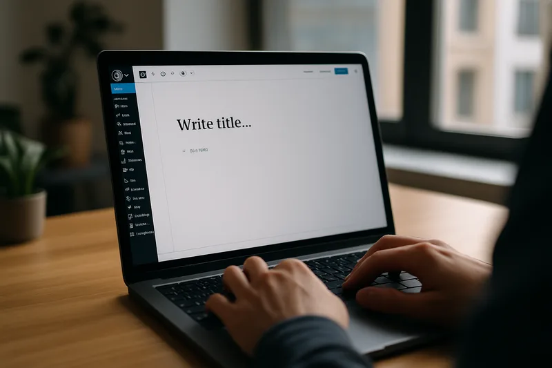 Écran WordPress — édition d'une page avec l'éditeur de blocs Gutenberg lors d'une formation à Strasbourg