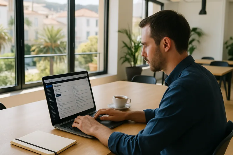 Professionnel indépendant suivant une formation WordPress à Toulon dans un espace de coworking